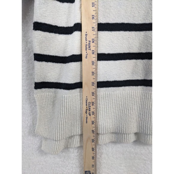 Women's Mock Turtleneck TunicSweater-A New Day White Striped Size L - Picture 8 of 10